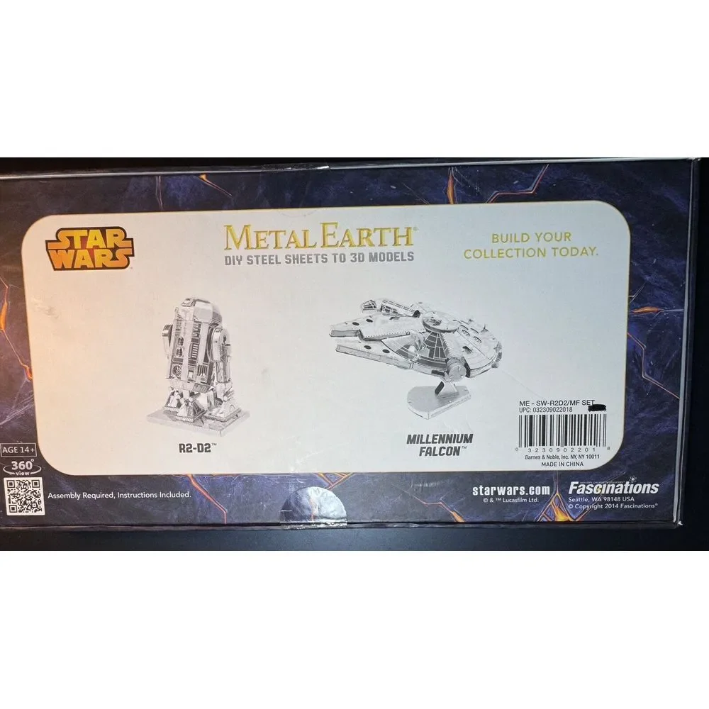 Star‎ Wars Metal Earth:Steel Sheets to 3D Models | R2 D2 + Millennium Falcon New